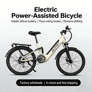 Bicicleta Eléctrica de Montaña de 350W con Motor Central sin Escobillas, Acero de Alto Carbono, 7 Velocidades, Neumáticos Gruesos de 26 Pulgadas, Frenos de Disco Mecánicos, Modelo MZ-24 - Product Image 1