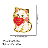 Niedliche Cartoon-Katzen-Emaille-Anstecknadeln, Lustige Schwarz-Weiße Katzen-Broschen, Ästhetische Kätzchen-Abzeichen für Rucksack-Kleidungsdekoration Geschenk
