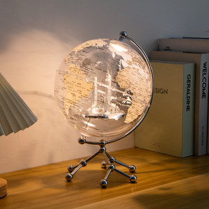 โต๊ะหมุนกลมขนาด25ซม. สินค้าใหม่ของขวัญแปลกใหม่สีทองใส<span class=keywords><strong>แผนที่</strong></span>โลกสำหรับตกแต่ง - Product Image 6