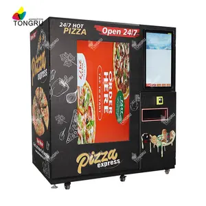 Máquina Expendedora de pizza deliciosa pantalla táctil grande automática en la estación Metro máquina expendedora de pizza de comida caliente