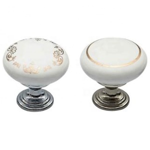 Gốm Sứ Hiến Và Vòng Gốm Cửa Knob Bóng, Kéo Ngăn Kéo Đồ Nội Thất <span class=keywords><strong>Knobs</strong></span> Gốm - Product Image 4