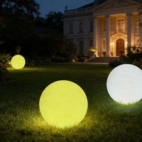 Esferas de Mármol LED Solares que Cambian de Color, Luces de Jardín con Alimentación DC/AC, Decoración Exterior Solar