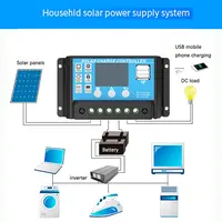 WEICAX – contrôleur solaire Pwm, contrôleur de Charge solaire à puce industrielle avec écran LCD