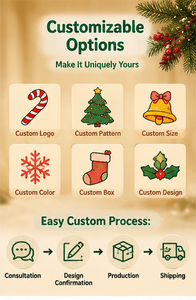 Boîte de calendrier de l'avent de Noël personnalisée avec 24 compartiments, emballage cadeau de Noël avec impression de logo pour les promotions saisonnières - Product Image 6