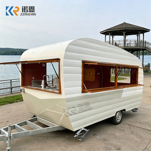 Camion de restauration mobile vintage, <span class=keywords><strong>caravane</strong></span> rétro pour la vente de glaces, café et crêpes, idéal pour les services de traiteur en extérieur et la <span class=keywords><strong>location</strong></span> d'événements - Product Image 1