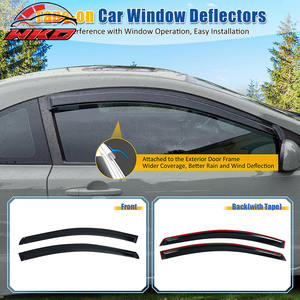 Para Honda Civic 06-11 Coupé, 2 Protectores de Ventana, Visera Solar, Deflector de Lluvia, Adhesivo para Ventana Lateral de Puerta de Coche - Product Image 2