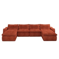 Canapé d'angle modulable en tissu convertible et extensible en forme de L pour salon, avec fonction lit et fonction pivotante, design moderne et compact