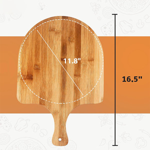 Utensilios <span class=keywords><strong>de</strong></span> Cocina Multifuncionales Premium, Bandeja para Servir, Pala para Pizza <span class=keywords><strong>de</strong></span> Bambú con Mango, para Pizza, Pan y Tabla <span class=keywords><strong>de</strong></span> Charcutería - Product Image 2