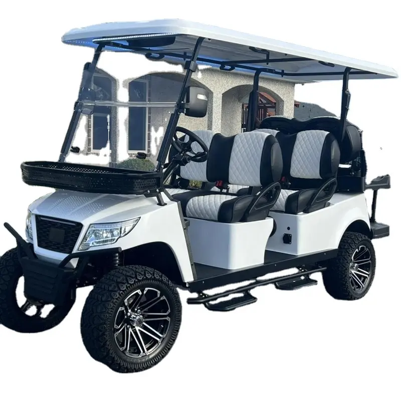 72V 200ah Lithium Batterij Aangedreven Golfkar Lange Afstand Elektrische Jacht Buggy Top Level Street Legal