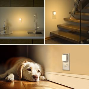 Mini Square LED Night <b>Light</b> with Dusk to Dawn Sensor, <b>Plug</b>-<b>in</b> Indoor Lamp 0.5w US JP <b>Plug</b>, OEM Custom Color Temperature - Product Image 6