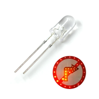Diode LED transparente pour feux de circulation OEM/ODM rouge et verte 5 mm 12000 mcd 620-625 nm 30 degrés F5