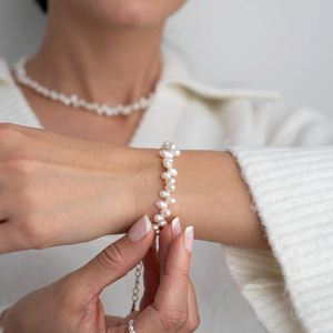 Shiqi, collar <span class=keywords><strong>de</strong></span> cuentas <span class=keywords><strong>de</strong></span> perlas naturales <span class=keywords><strong>de</strong></span> agua dulce, conjunto <span class=keywords><strong>de</strong></span> pulsera, joyería <span class=keywords><strong>de</strong></span> boda, collar <span class=keywords><strong>de</strong></span> cuentas <span class=keywords><strong>de</strong></span> perlas irregulares, conjunto <span class=keywords><strong>de</strong></span> regalo <span class=keywords><strong>de</strong></span> dama <span class=keywords><strong>de</strong></span> honor - Product Image 4