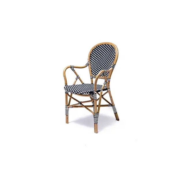 Paris Bistro Rattan Stühle mit Armen