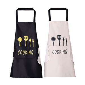 Delantal de cocina sin mangas con logotipo personalizado, delantal de cocina de chef de algodón y poliéster, delantal impermeable para lavavajillas - Product Image 1