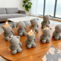 Velas Aromáticas de Cera de Soja Hechas a Mano, Únicas y Lindas, con Forma de Osito de Peluche, para Regalos de Cumpleaños de Bebés, Tema de Ositos, 2026