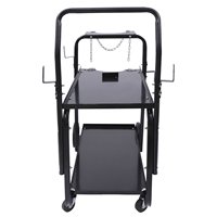 Chariot de soudage robuste avec poignée, chaîne et crochet, chariot de soudage en acier à 4 niveaux pour atelier, plateforme d'achat chinoise