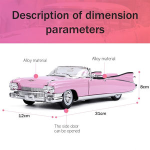 Moulé sous pression 1:18 vieille voiture <span class=keywords><strong>ELVIS</strong></span> PRESLEY alliage modèle de voiture roues mobile modèle statique portes ouvertes jouet affichage cadeau Collection modèle de voiture - Product Image 4