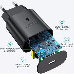 Tốt Nhất 25W Siêu Nhanh Chóng Sạc Cho Điện Thoại Loại C Cáp Dữ Liệu Adapter Sạc EU Cắm USB-C Pd Tường Power Adapter Với Type-C Cáp - Product Image 4