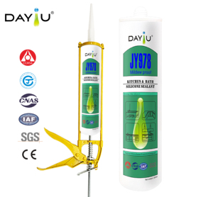 JY978 Mastic silicone neutre résistant à la moisissure et aux champignons pour zones à forte humidité/température, spécialisé pour salles de bain et éviers de buanderie - Product Image 5