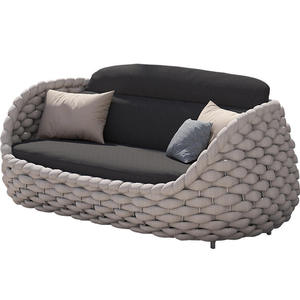 Set Divano da Esterno con Telaio in Lega di Alluminio, Design Nordico per Cortile, Villa, Balcone, Giardino <span class=keywords><strong>e</strong></span> Terrazza - Product Image 4