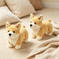 Peluche Corgi réaliste en gros, certifiée usine, rembourrage en coton PP, design brodé - Cadeau d'anniversaire, service OEM/ODM, faible MOQ