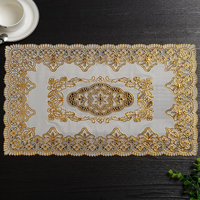 Nouveau produit 30*45cm, nappe de table rectangulaire en PVC écologique, design moderne, estampage dorée, décoration de la maison, salle à manger, cuisine