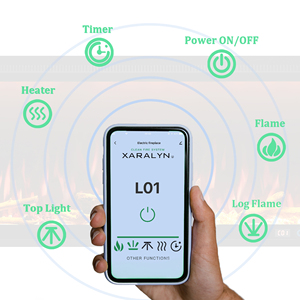 Luxstar Lò Sưởi Điện Royal Slim 74 Inch Lò Sưởi Đệm Tinh Thần Trong Nhà Điều Khiển Ứng Dụng Trò Chơi Với <span class=keywords><strong>Google</strong></span> Home & Alexa - Product Image 4