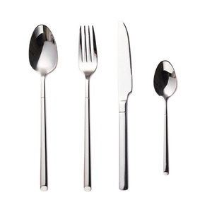 Ensemble de couverts occidentaux en acier inoxydable 304 Jinhui Industrial, 4 pièces, finition miroir, plaqué or, couteau, fourchette, cuillère - Product Image 5