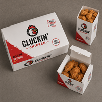 Boîte en papier jetable personnalisée avec logo pour emballage alimentaire de hamburgers, poulet frit et frites – Fabricant de contenants pour services rapides