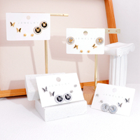 Mode luxe célèbre marque populaire bijoux en acier inoxydable plaqué or papillon tendance charme Couple boucles d'oreilles ensembles cadeaux