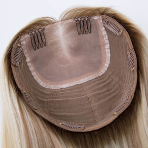 Накладка TopElles Custom Weft Back <span class=keywords><strong>Lace</strong></span> Closure Balayage Brown 18 дюймов с гребнями, двойной плотности, из европейских волос Remy для женщин - Product Image 2