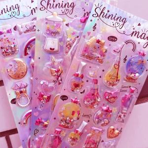 Autocollants 3D créatifs brillants pour enfants, autocollants en feuille d'or pour filles, décoration de carnet, autocollants en cristal, autocollants en forme de cœur, d'étoile, de nœud, de couronne - Product Image 3