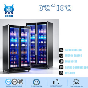 Refrigerador Comercial Vertical con Puerta de Vidrio para Exhibición de Cerveza en Bares - Product Image 1