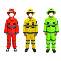 Ensemble de costumes d'ingénieur pompier pour enfants, uniforme de police cinq pièces, combinaison de protection ignifuge pour pompier, costume de carrière