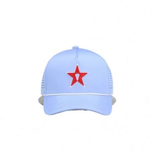 Casquette <span class=keywords><strong>de</strong></span> golf 5 panneaux en gros avec perforations découpées au laser et design classique pour hommes et femmes, idéale pour les tournois et les activités sur le parcours - Product Image 2