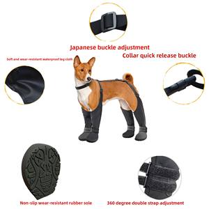 Классическая Обувь для собак с защитой от грязи, светоотражающие полоски на твердой подошве, Уличная обувь для собак, удобные индивидуальные услуги - Product Image 6