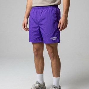 Men's Polyester/Nylon Casual Windbreaker <b>Shorts</b> Elastic Waist Side <b>Zip</b> <b>Pockets</b> Solid Pattern Quick Dry Knee-Length <b>Shorts</b> - Product Image 1