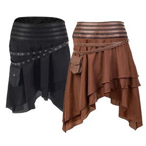 Falda Gótica Steampunk Victoriana <span class=keywords><strong>Escarlata</strong></span> Oscura para Mujer, Nueva Colección 2024, PUNK-001 - Product Image 5