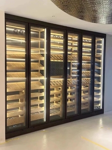 Stainless Steel Cigar <b>Cabinet</b> Constant Temperature and Humidity Custom Stainless Steel Cigar <b>Cabinet</b> - Product Image 3