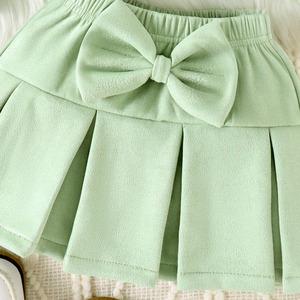 Luxus Mädchen Set Revers Langarm Jacke Pure Cotton Bow Falten rock <span class=keywords><strong>3</strong></span>-teiliges Set Winter Set Warme Kinder kleidung - Product Image 6