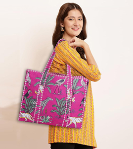 For Panelled Lightweight Summer Bohemian Style Open Top Tote <b>Bag</b> with Solid Color Cotton Lining All Seasons - Product Image 1