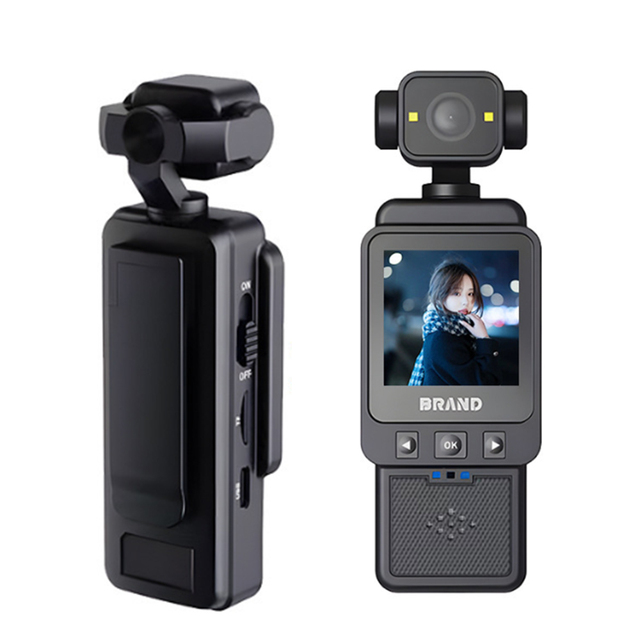 4K HD Pocket Camera with 180 Rotating Lens & 1.9" Screen-WIFI Enabled for Outdoor Sports Cycling Travel & Personal Use