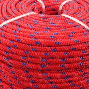 Corde tressée multifilament en polypropylène PP 16 brins, couleur rouge, haute résistance aux UV, 6mm 8mm 12mm 16mm, vente chaude pour l'emballage - Product Image 2