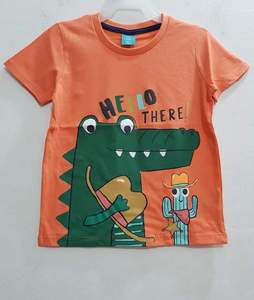 T-shirts à manches courtes pour garçons, col rond, en coton premium, décontractés, avec étiquettes de marque originales, surplus de production, stock du Bangladesh - Product Image 5