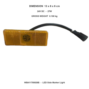Feu de position latéral LED WB411700026B 24V 27W <span class=keywords><strong>Orange</strong></span>, pièce de rechange neuve pour bus Zhongtong Kinglong Higer - Product Image 3