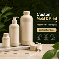 Botella de Papel Reciclable Ecológica Personalizada, Estética Wabi-Sabi, Recubrimiento a Base de Agua de Alta Barrera, Verificada