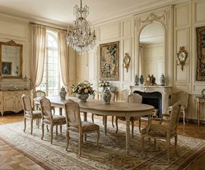 <span class=keywords><strong>Table</strong></span> <span class=keywords><strong>de</strong></span> salle à manger ovale extensible en chêne massif <span class=keywords><strong>de</strong></span> style rustique, antique et luxueux, <span class=keywords><strong>pour</strong></span> 12 personnes, D1645 - Product Image 1