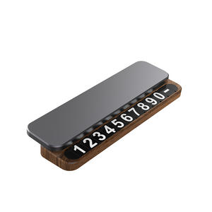 Placa de Matrícula Temporal con Iluminación LED, Magnética, Oculta, de Madera y Metal, Adorno para Vehículo, Personalizable - Product Image 3