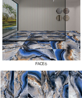 Dalles murales en granit labradorite bleu poli et émaillé, aspect marbre, 60x120 cm, pour intérieur et extérieur, panneaux en céramique