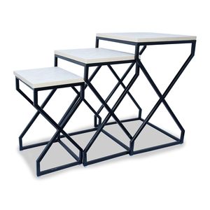 Elegant Contemporary <b>Side</b> <b>Table</b> Versatile Metal Iron Minimalist Chic Farmhouse Style Living Room Bedroom Functional Coffee <b>Table</b> - Product Image 4